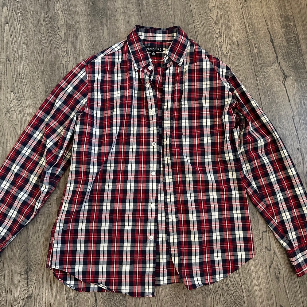 J. Crew Mercantile Flex Plaid Button Down